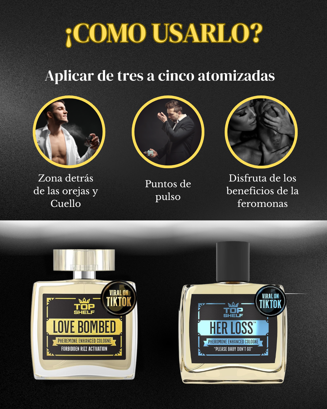 ¡Compra HER LOSS® PERFUME con feromonas y llévate LOVE BOMBED® de regalo! Los dos de 100 ml